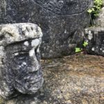 Stone chair hidden in Altamount Garden.