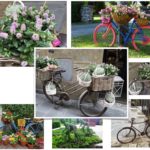 Bicycles turned into gardens