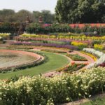 Spectacular circle flower terrace garden at the Palace Garden, New Delhi