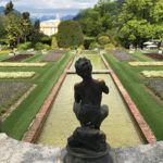 Terrace gardens with formal flower beds at Villa Taranto