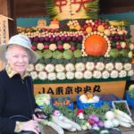 Teresa Kirschner with vegetable display